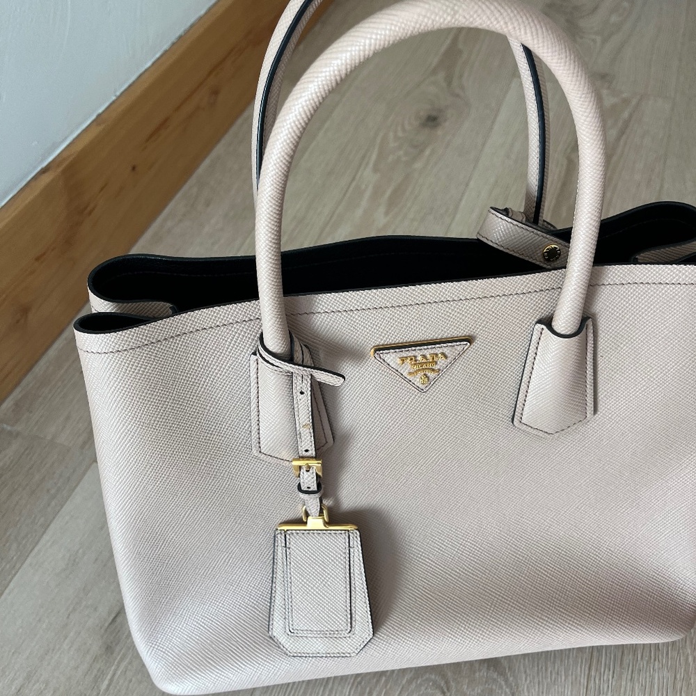 Taupe Prada Saffiano Bag